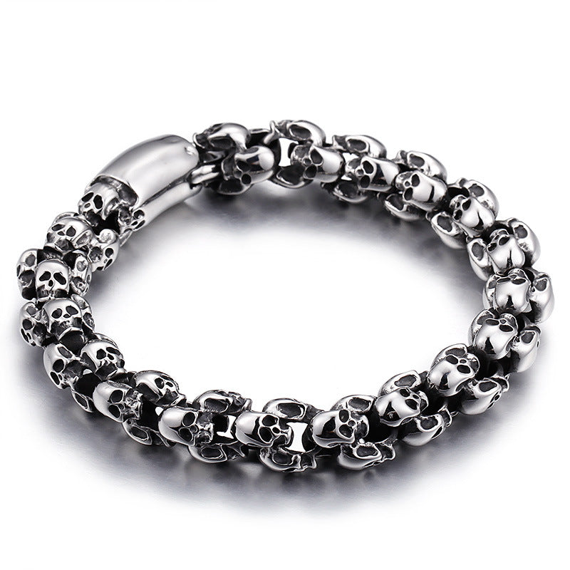 Retro Skull Personalized Stainless Steel Bracelet