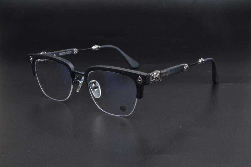 Chrome Hearts sword themed literary semi rimmed glasses
