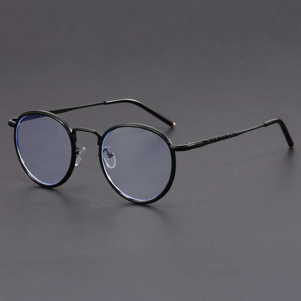 Irregular vintage round face slimming glasses