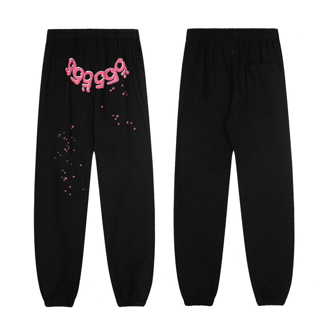 Sp5der555555 Spiderweb Foam Print Sweatshirt Set