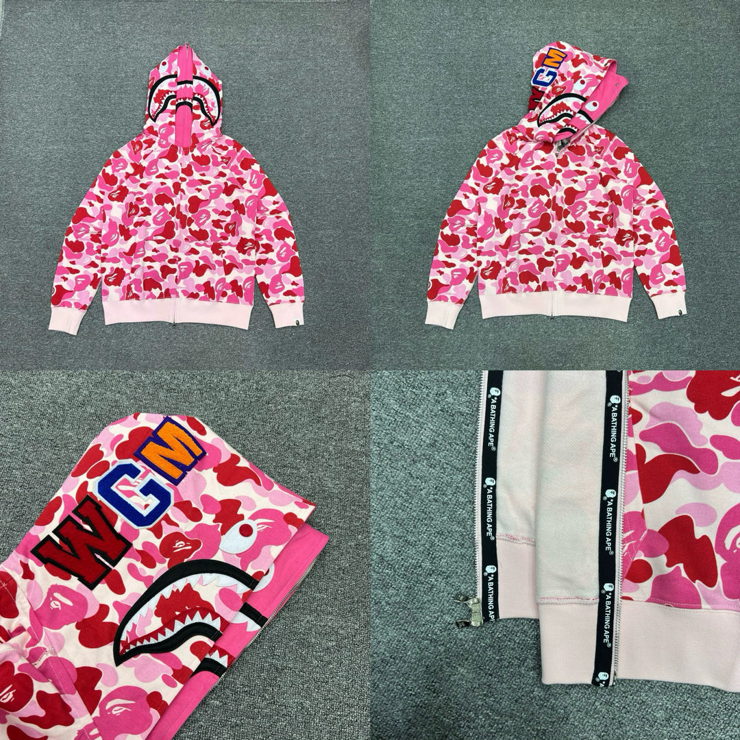 BAPE Shark head camouflage zip-up jacket