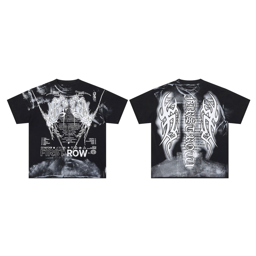 FIRST ROW LOST UTOPIA UNIVERSE CROPPED TEE White