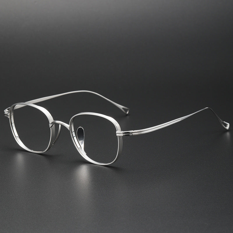 Pure Titanium Small Face Square Retro Glasses Frame