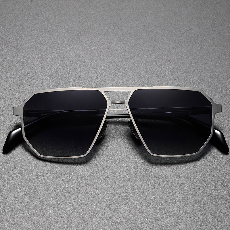 Retro Geometric Aviator Sunglasses