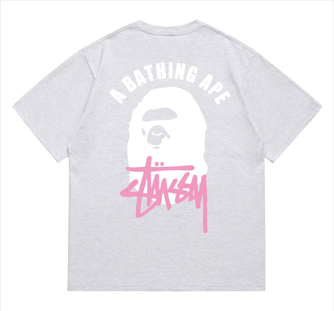 BAPE loose fit short-sleeved letter print t-shirt