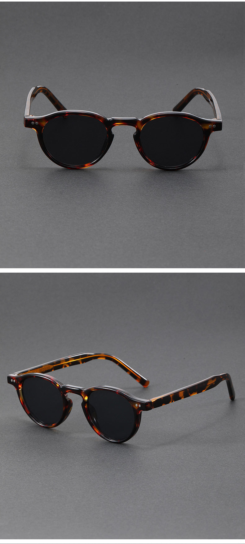 Small Round Frame Retro Acetate Sunglasses