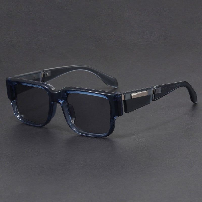 Rectangular narrow-frame niche unique thick-frame sunglasses