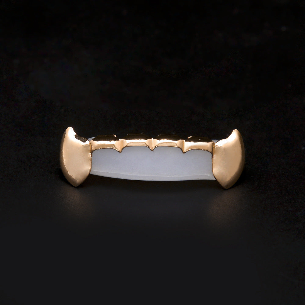 Hip-hop polished braces with gold electroplating