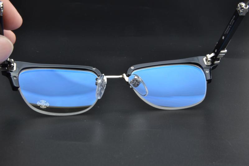 Chrome Hearts sword themed literary semi rimmed glasses