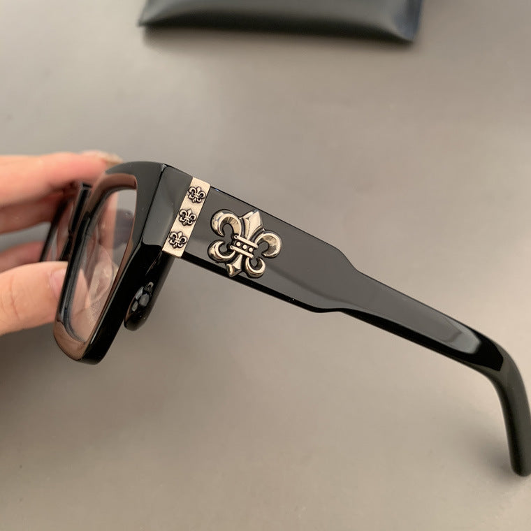 Chrome Hearts thick rimmed large frame no makeup glasses