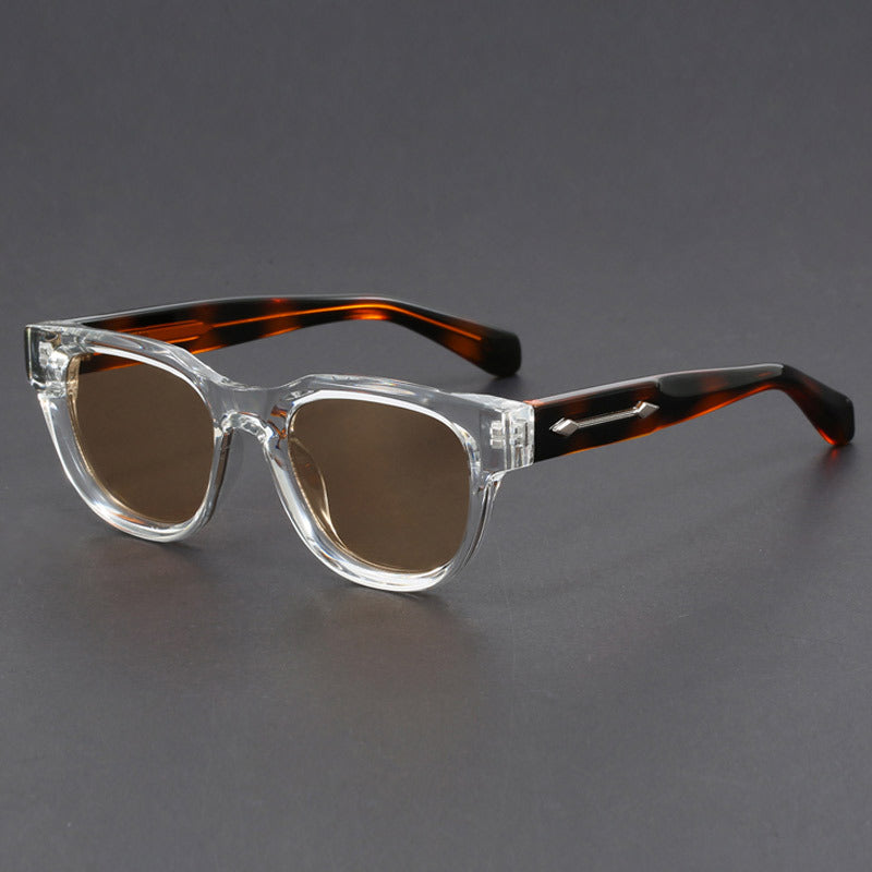 Small square propionate pin inserted sunglasses