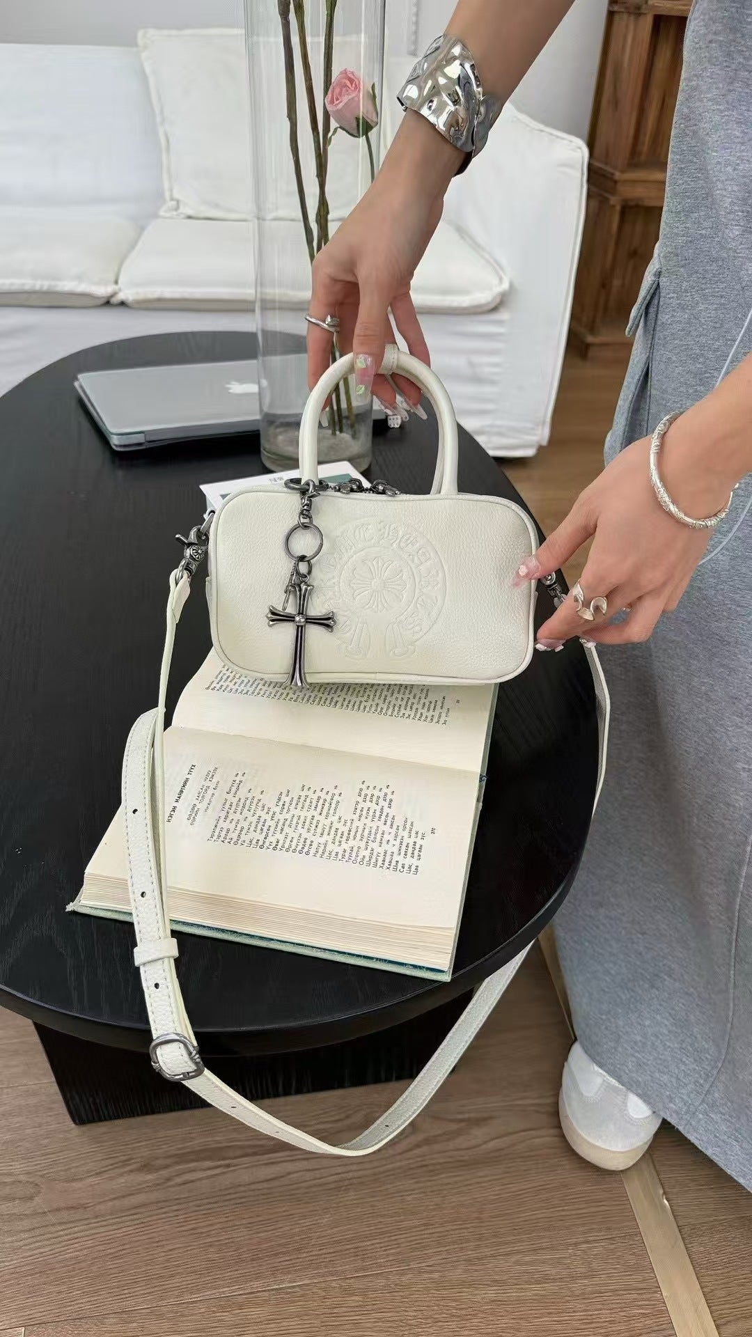 Chrome Hearts Cross PU Handbag