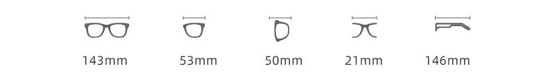 Black square frame TR90 eyeglasses frame