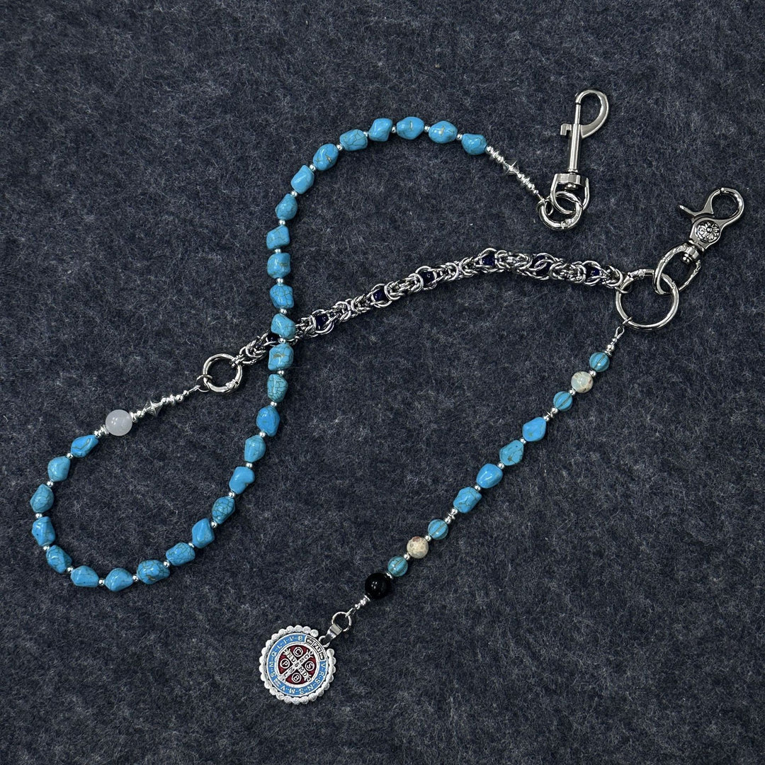 Blue Dragon Bone Beaded Jeans Waist Chain