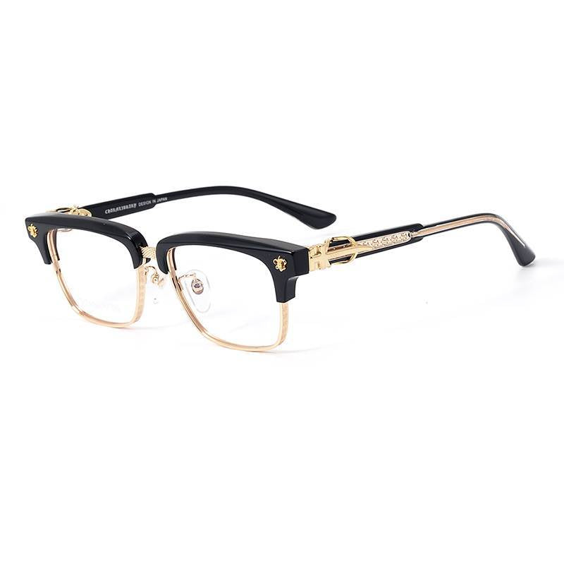 Chrome Hearts square frame browline glasses frame