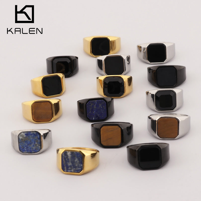 Bold and retro amber stone jewelry