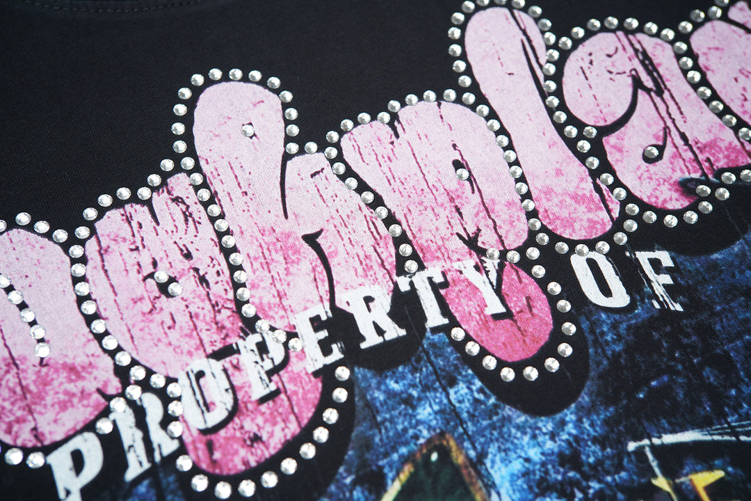 RoughPlay NYC Distressed, Ripped, and Sparkling Short-Sleeve T-Shirt
