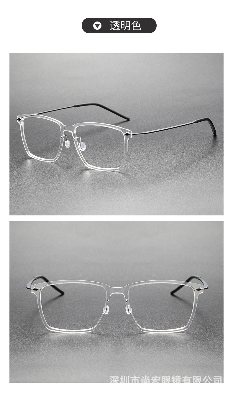 Slimming nylon frames pure titanium glasses