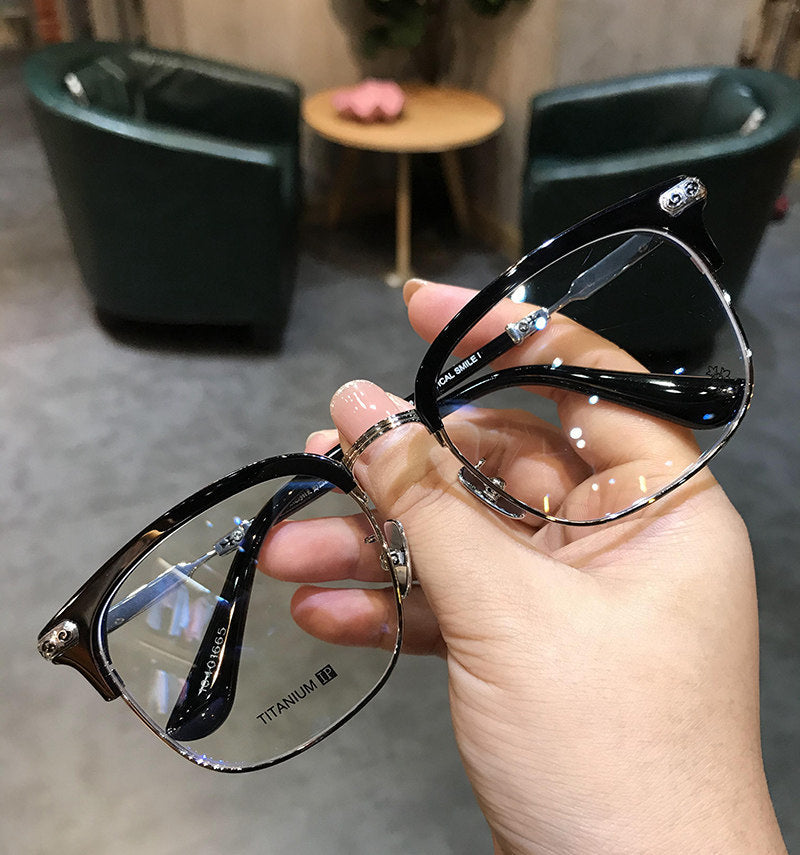 Chrome Hearts Browline Frames with Intricate Engraving