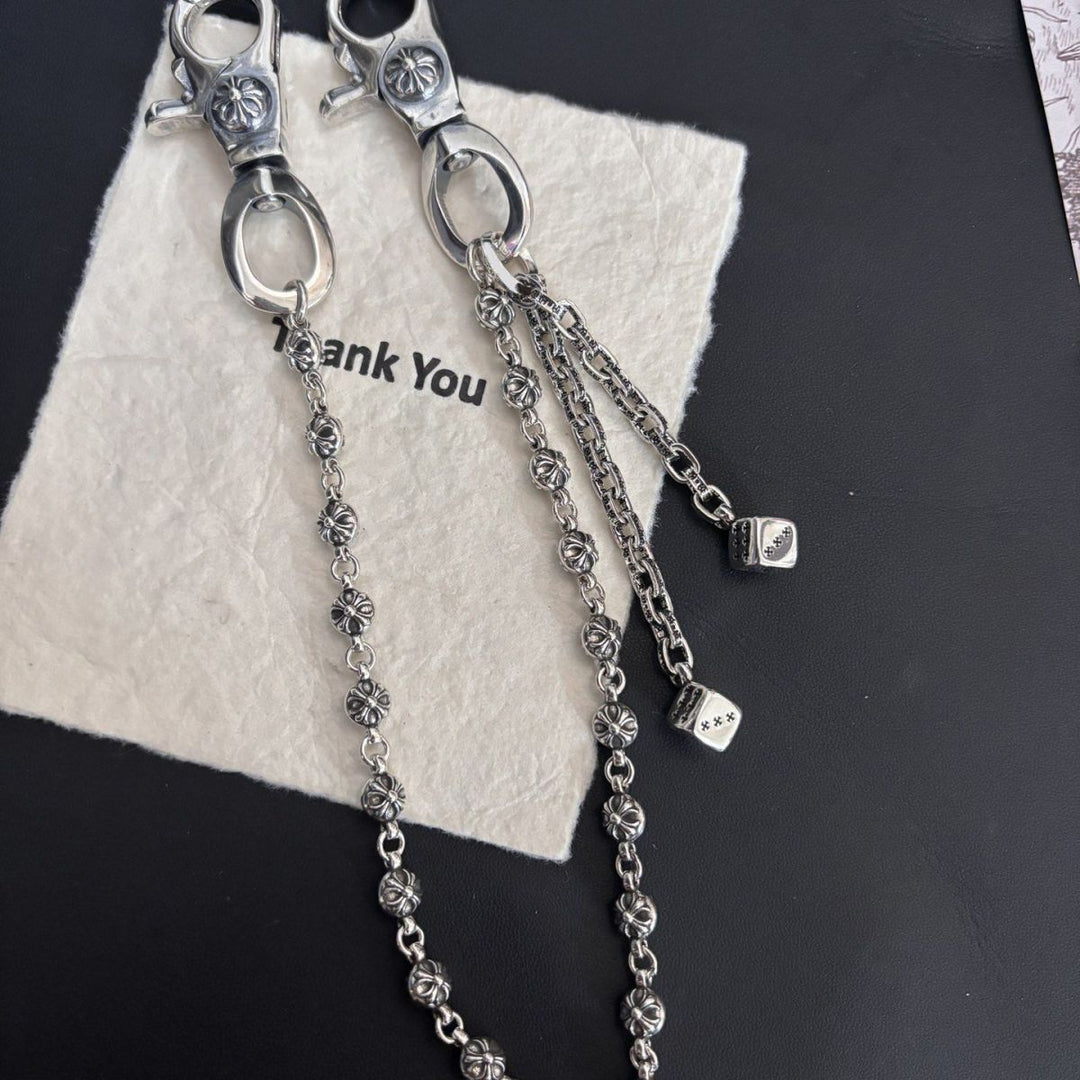 Chrome Hearts double lobster buckle versatile pants chain