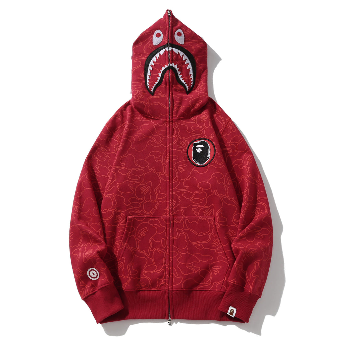 BAPE Shark camouflage jacket cardigan hooded