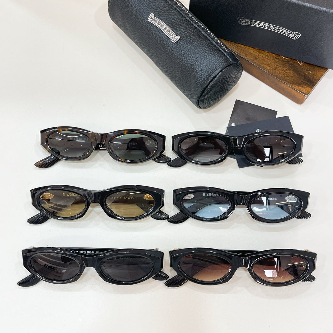Chrome Hearts Small Frame Cat-Eye Sun Protection Sunglasses