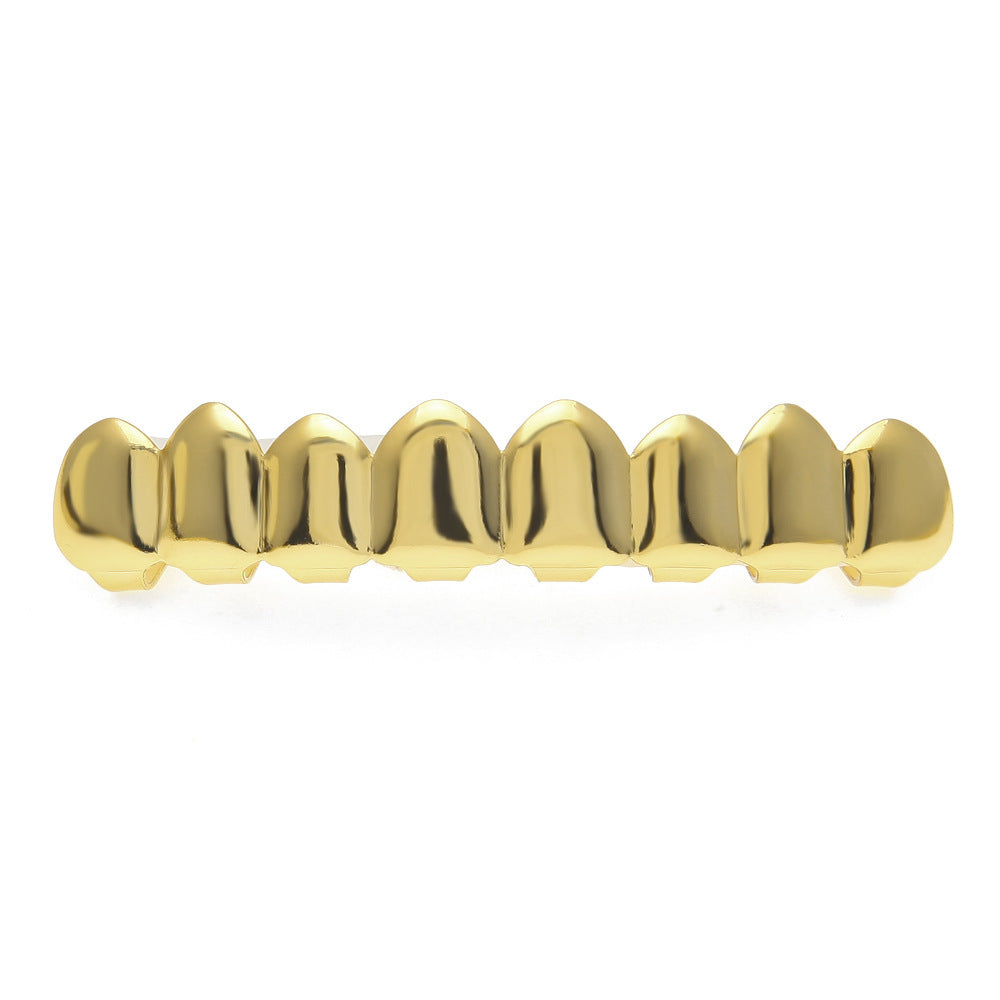 Hip-hop polished braces with gold electroplating