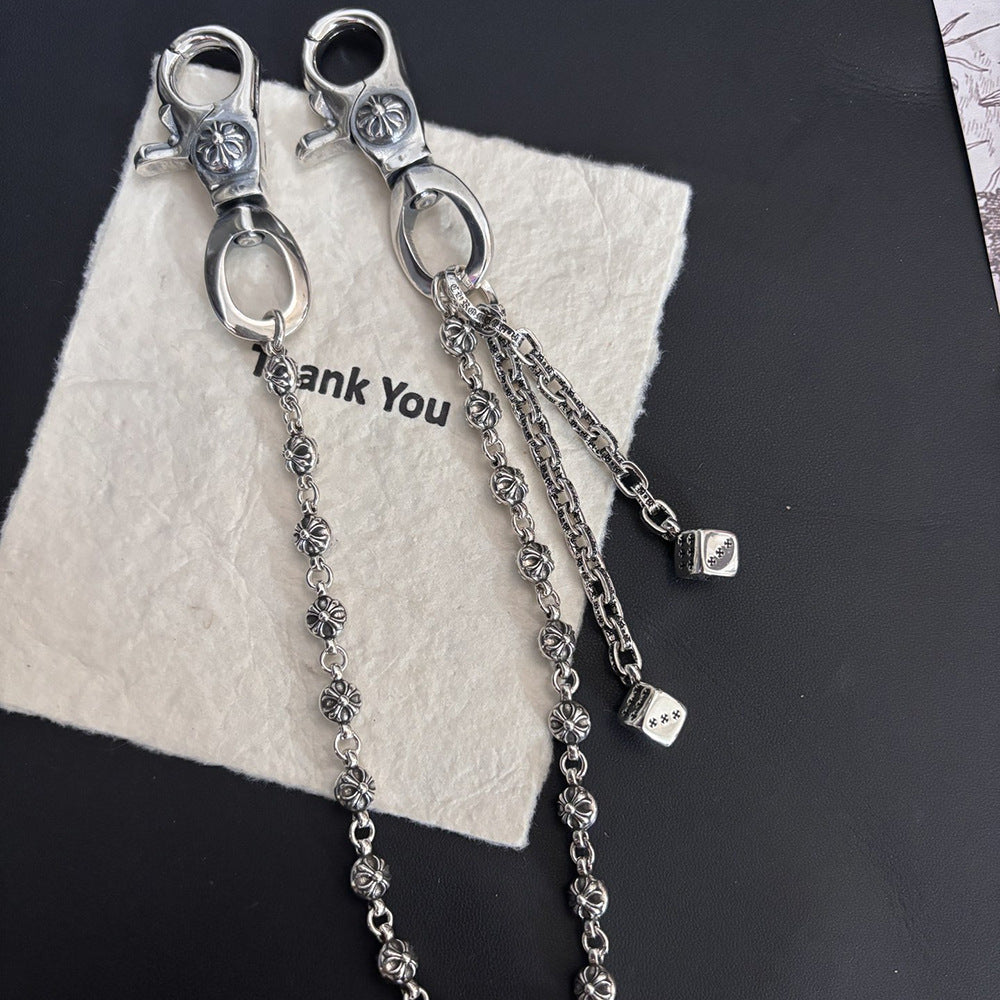Chrome Hearts Cross-shaped Lobster Clasp Dice Waistband Chain
