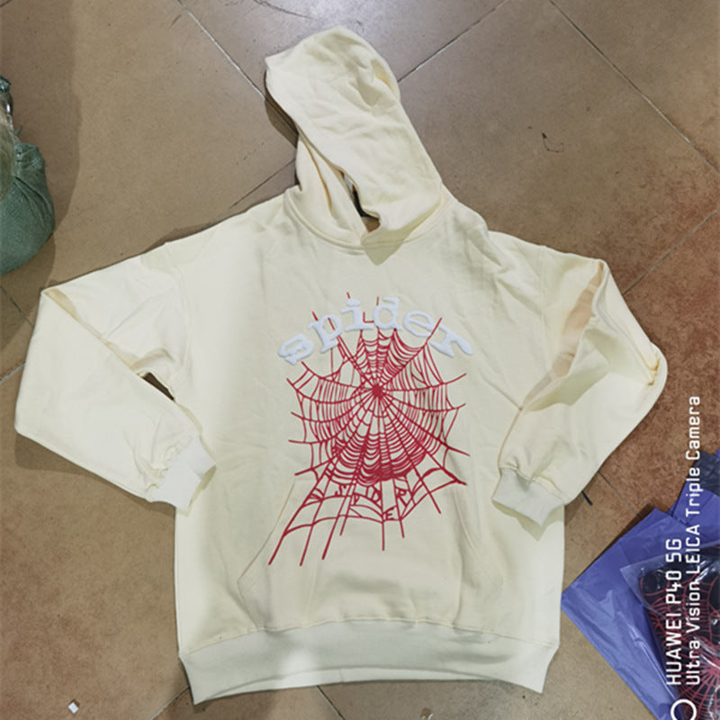 Y2K Sp5der Letter Print 555 Hoodie