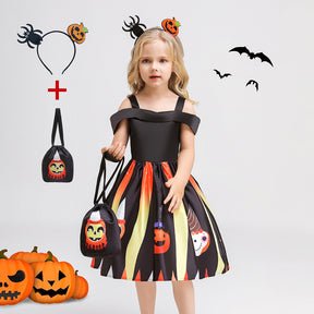 Halloween children's witch performance dress