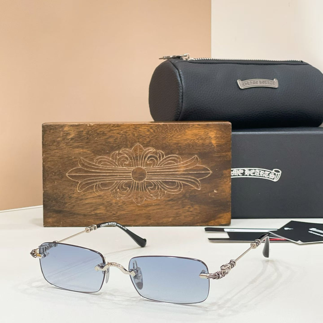 Chrome Hearts square frame PILLSIII pure titanium sunglasses