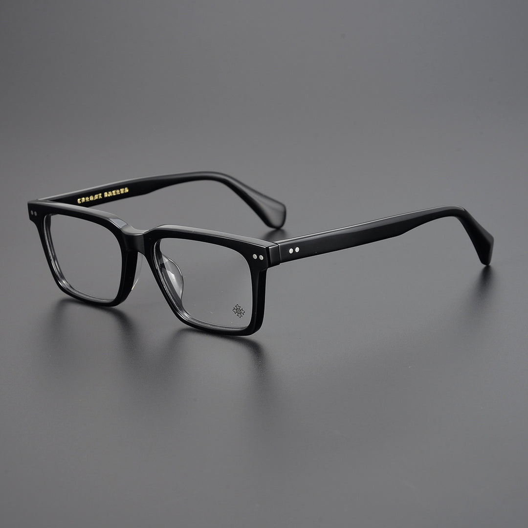 Handcrafted Square Retro Acetate Eyeglasses