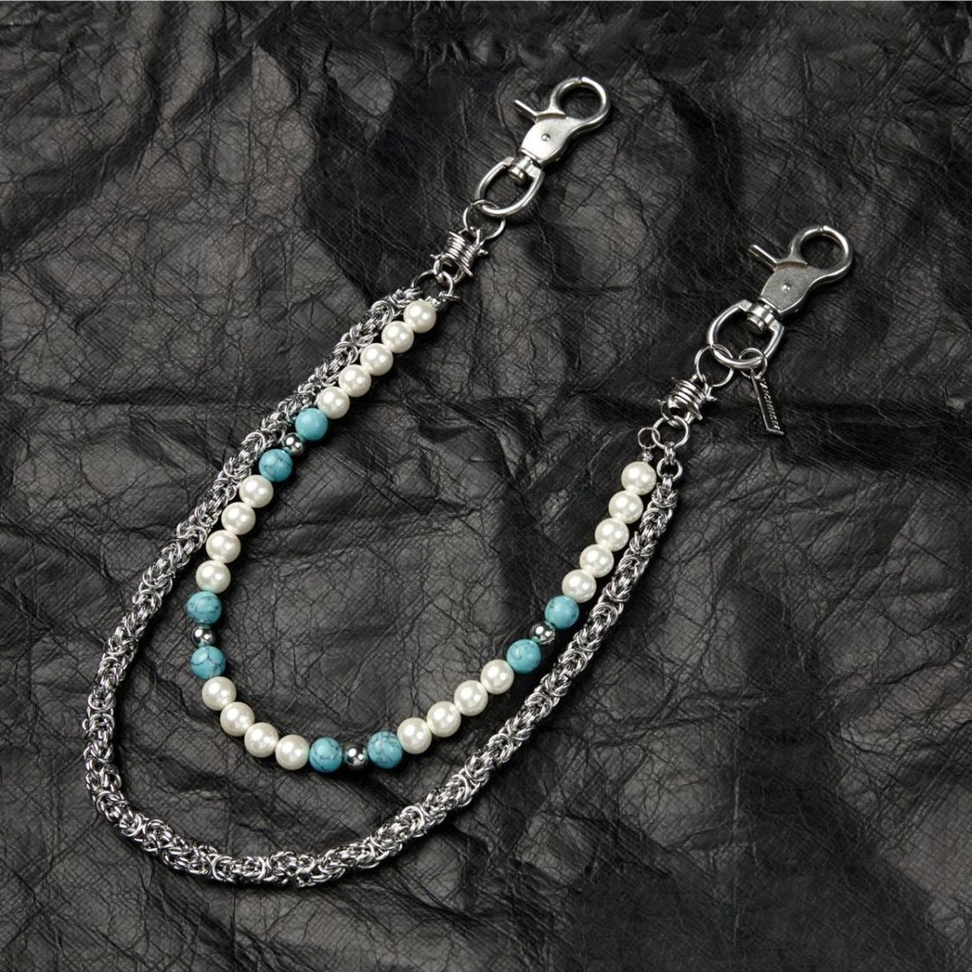 Pearl & Turquoise Jeans Chain