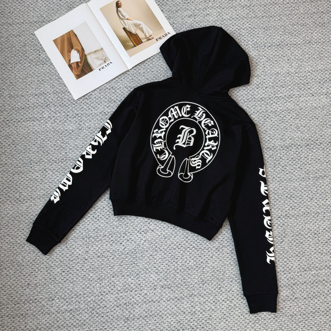 Chrome Hearts embroidered horseshoe print hoodie