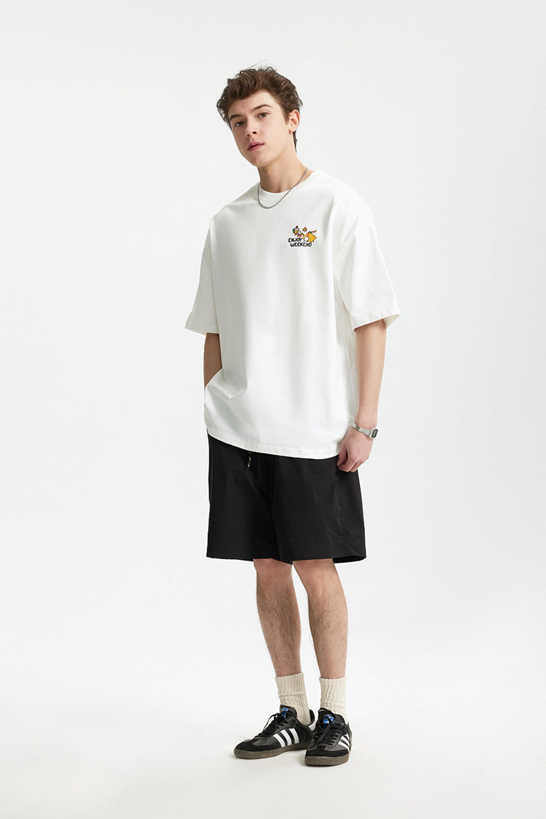 Camping Printed T-Shirt, Loose Fit, Short-Sleeve T-Shirt
