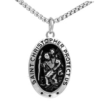 Stainless Steel St Christopher Necklace