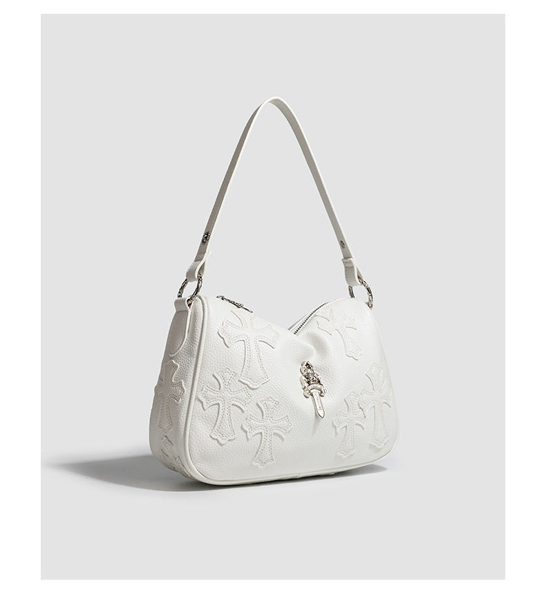 Chrome Hearts Sword Embroidered Cross Shoulder Bag