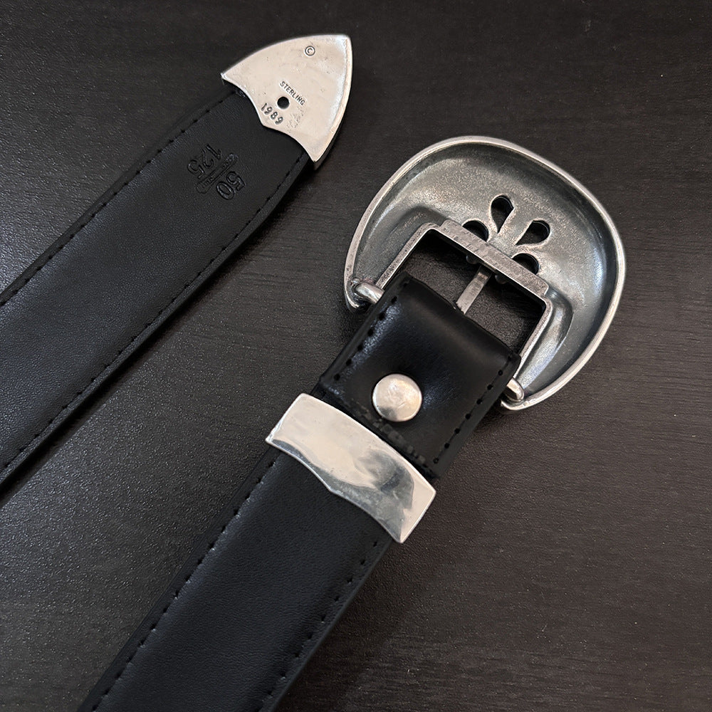Chrome Hearts Retro Buckle Black Belt
