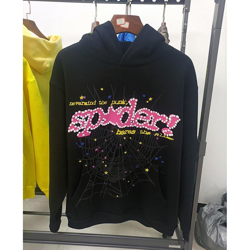 Sp5der Foam Print Spider Thick Fleece Hoodie
