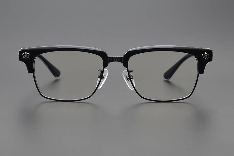 Chrome Hearts square frame browline glasses frame