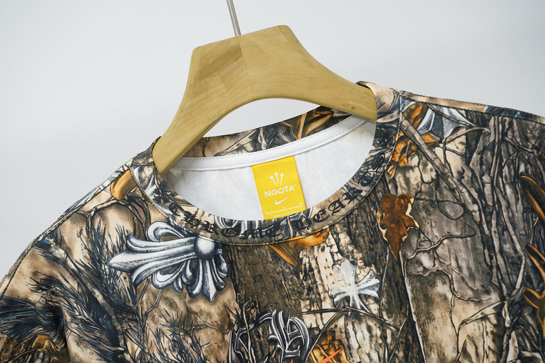 Chrome Hearts Bark Texture Print Short-Sleeve T-Shirt