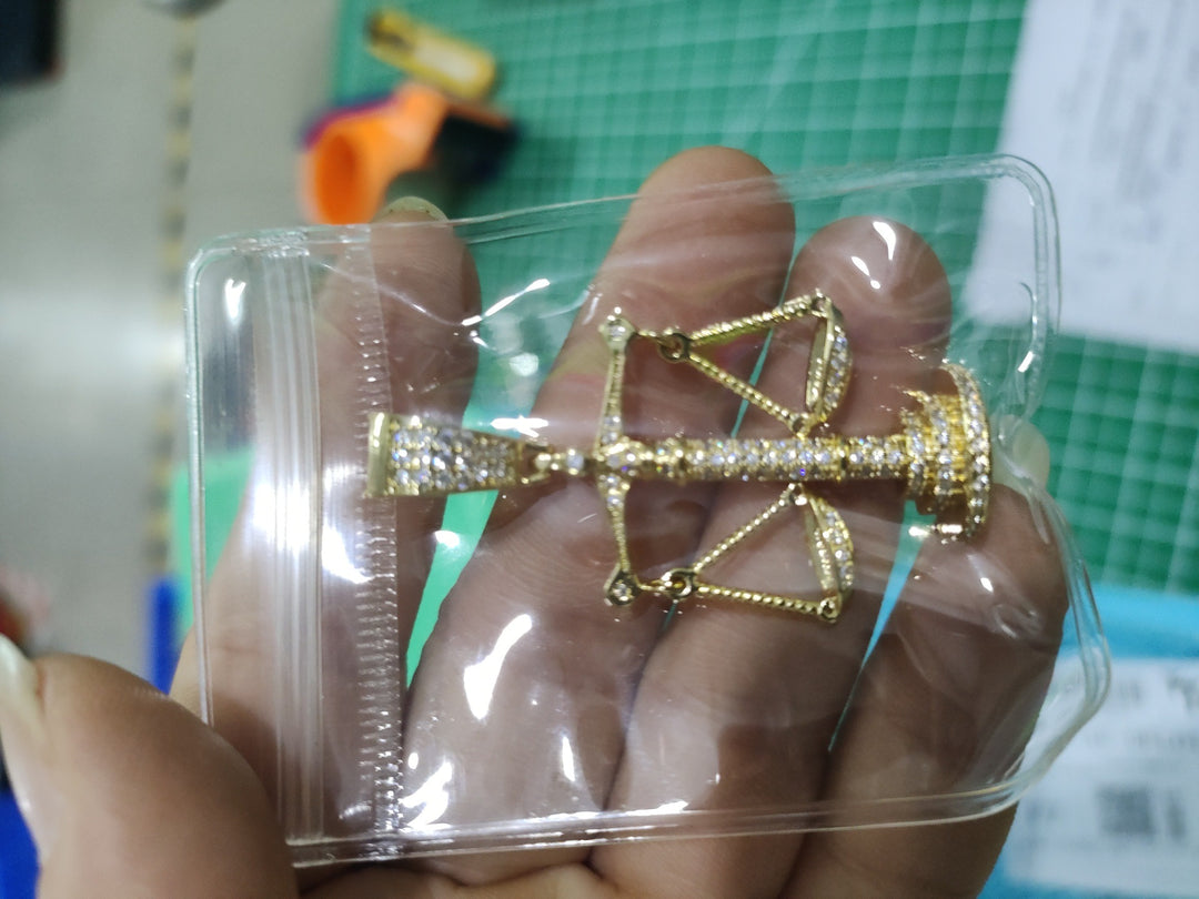 Justice Scale Iced Out CZ Hip Hop Necklace