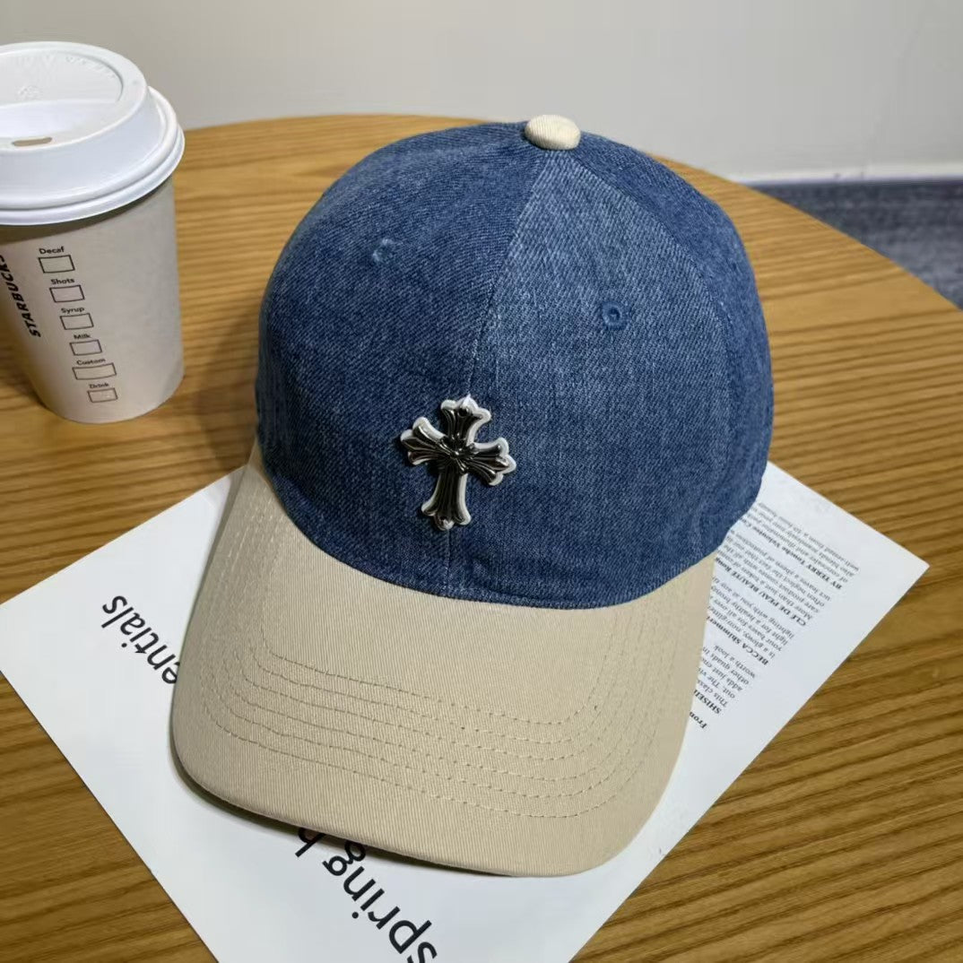 Chrome Hearts Ripped Denim Baseball Cap