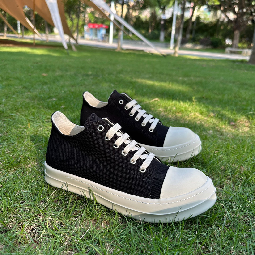 Low-Top Men's Shoes Casual Thick-Soled Canvas Sneakers
