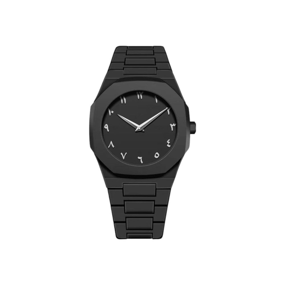 Sports-Style Waterproof Plastic Watch with Arabic Numerals