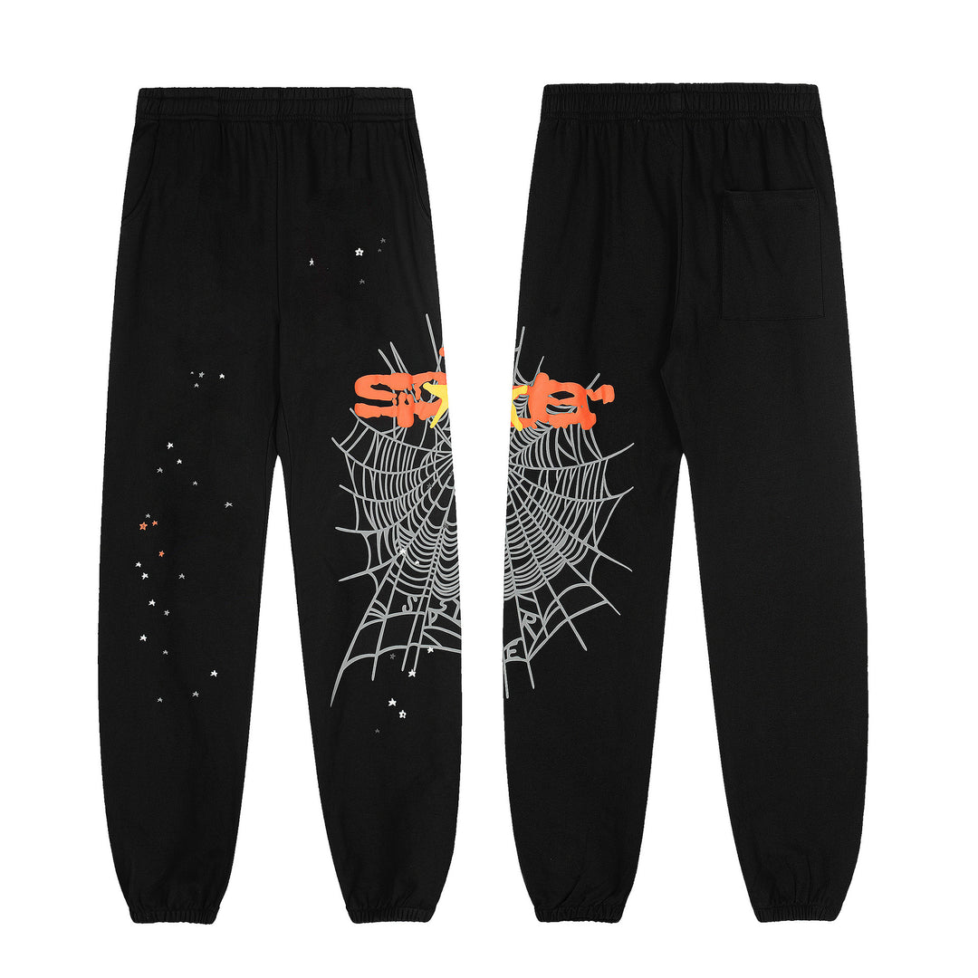 Sp5der555555 Spiderweb Foam Print Sweatshirt Set