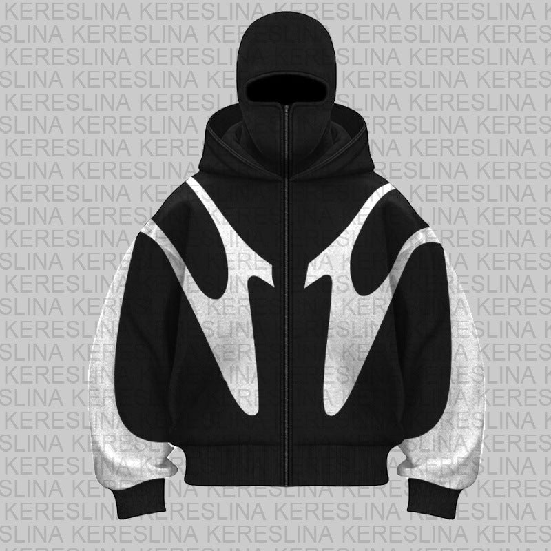 Y2K double-hooded hooded sweatshirt