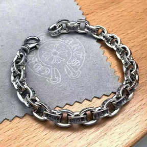 Domineering chrome hearts cross thick bracelet