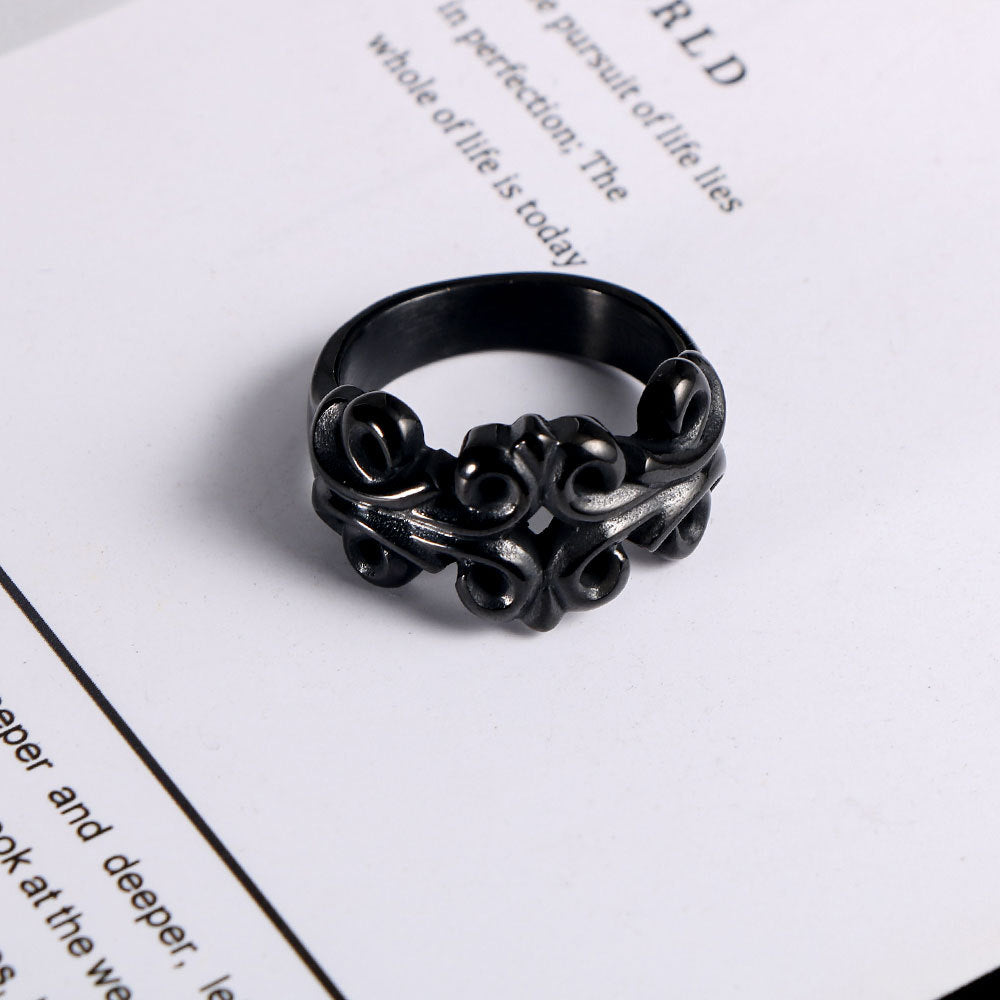 Carved Hollow-Out Punk Style Rings