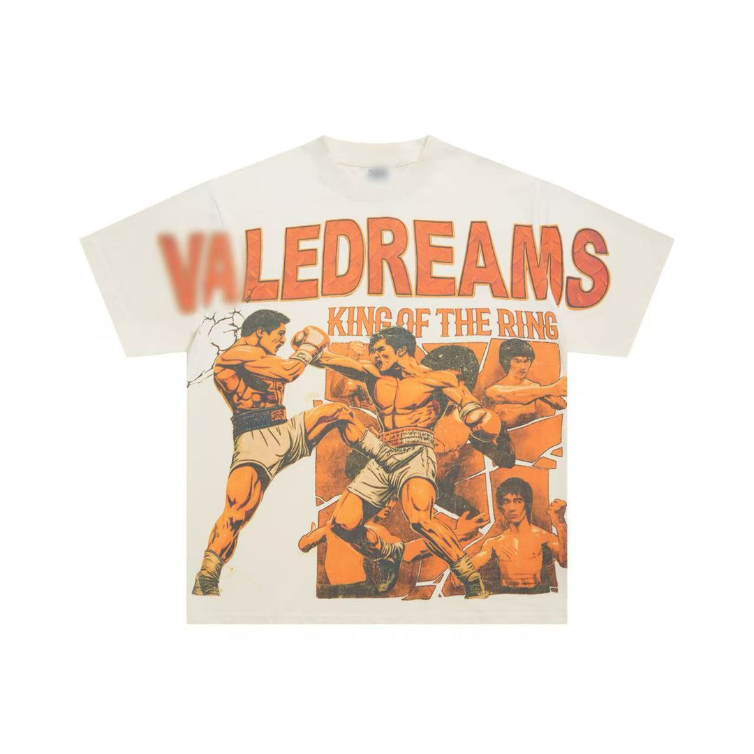 VAL Washed and Distressed Streetwear T-Shirt
